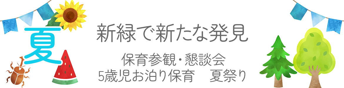 夏：新緑で新たな発見